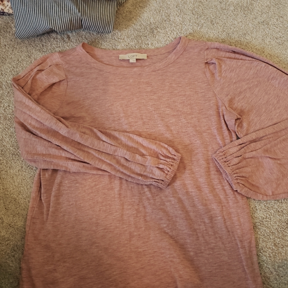 Pleated Balloon Sleeve Top